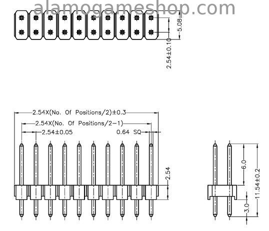 (image for) IDC 16 pin dual header .1 spacing