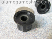 (image for) Knob 1/4" ribbed shaft, black