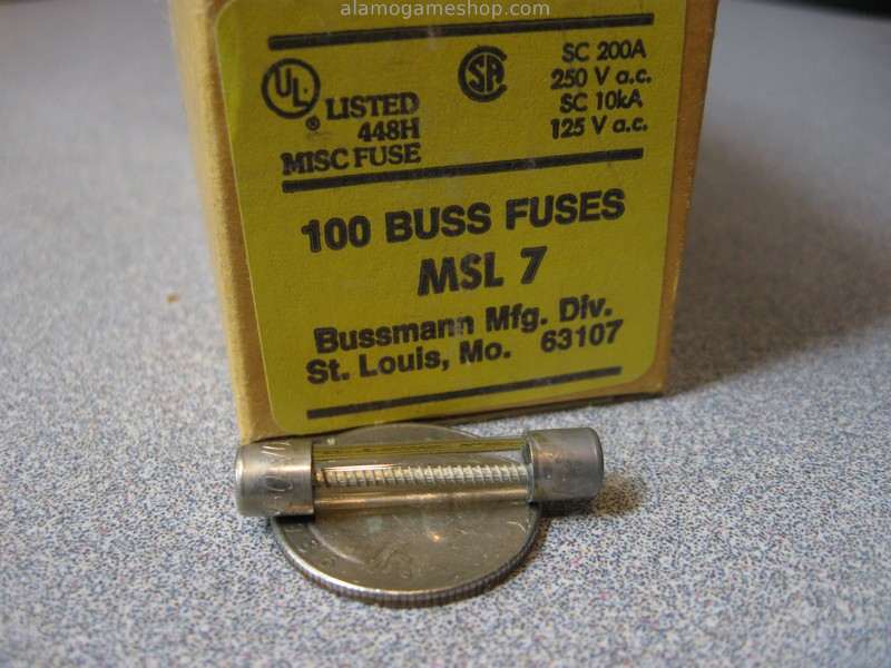 (image for) 7 Amp Fuse, Bussmann MSL, Slow Blow 250v
