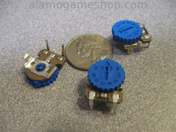 (image for) 100k ohm Trimpot, horizontal pc mount thumb - Click Image to Close