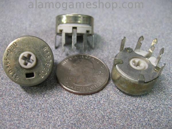 (image for) 3 ohm Trimpot, horizontal pc mount, large can - Click Image to Close