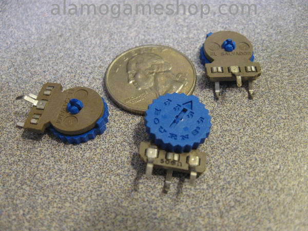 (image for) 500 ohm Trimpot, vertical pc mount thumb - Click Image to Close