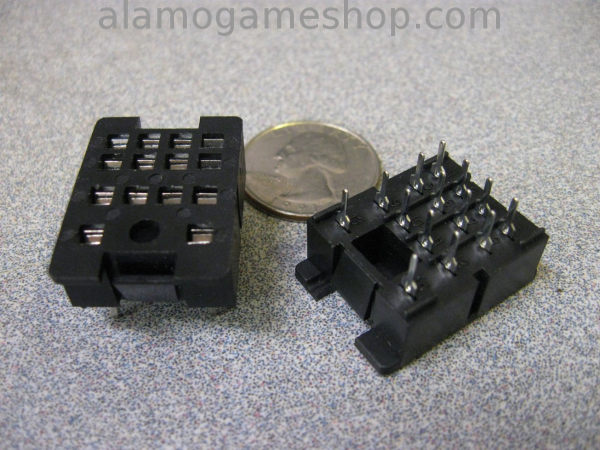 (image for) Relay Socket 14 pin, Lug to PC mount - Click Image to Close