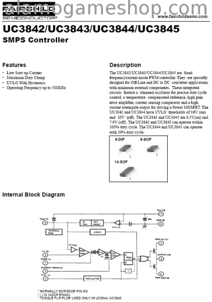 (image for) 3843 Current Mode PWM Oscillator