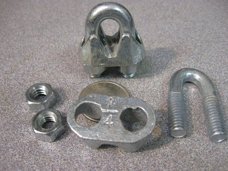 (image for) Cable Clamp for 1/4" steel cable