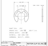 (image for) E-Clip, for 1/4" Groove Shafts