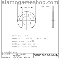 (image for) E-Clip, for 1/4" Groove Shafts
