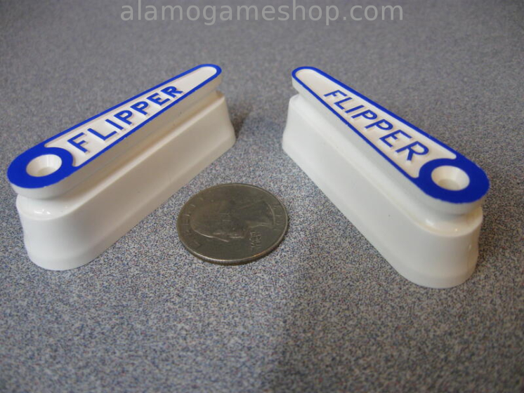 (image for) Flipper 2" Flat Top, Raised Letters, Blue
