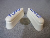 (image for) Flipper 2" Round Top Set, Raised Letter, Blue