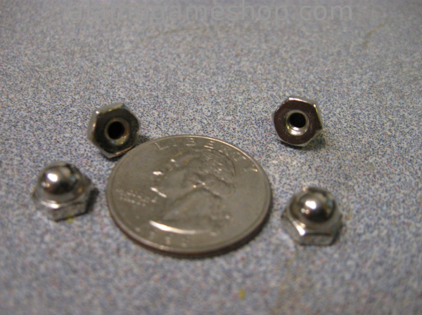 (image for) Postcap Acorn Nut , Nickel Plated metal - Click Image to Close