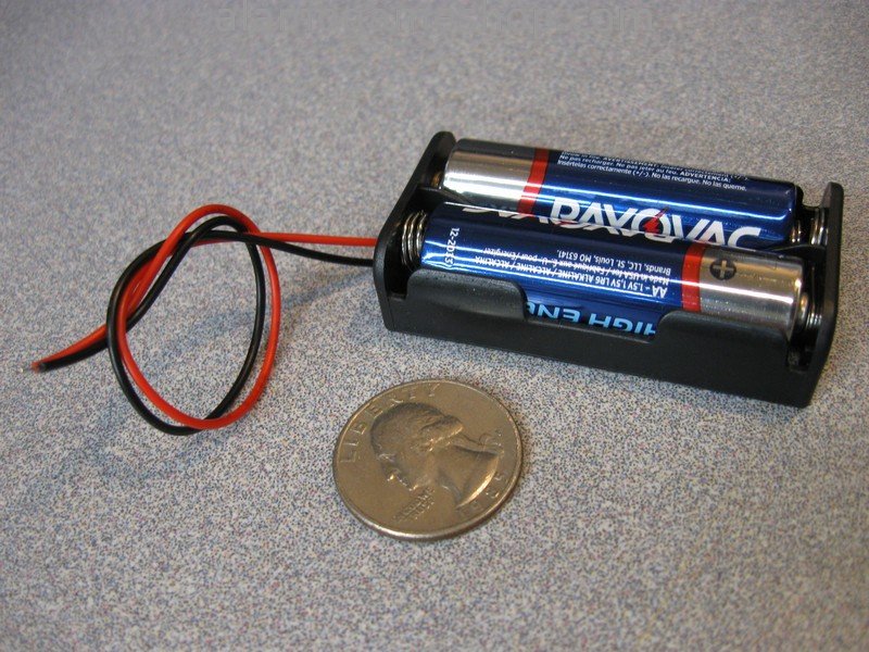 Battery Holder 2x AA with 6 inch leads - Click Image to Close