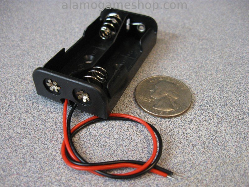 Battery Holder 2x AA with 6 inch leads - Click Image to Close