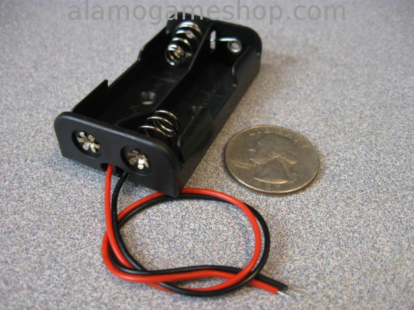 (image for) Battery Holder 2x AA with 6 inch leads - Click Image to Close