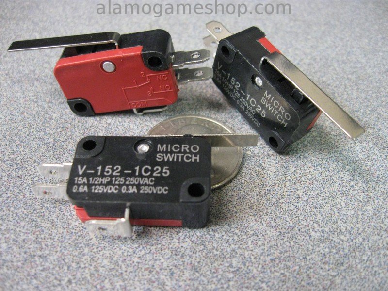 Micro Switch with 1" Blade for joysticks - Click Image to Close
