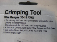 Crimper for F type connectors, .100 and .156